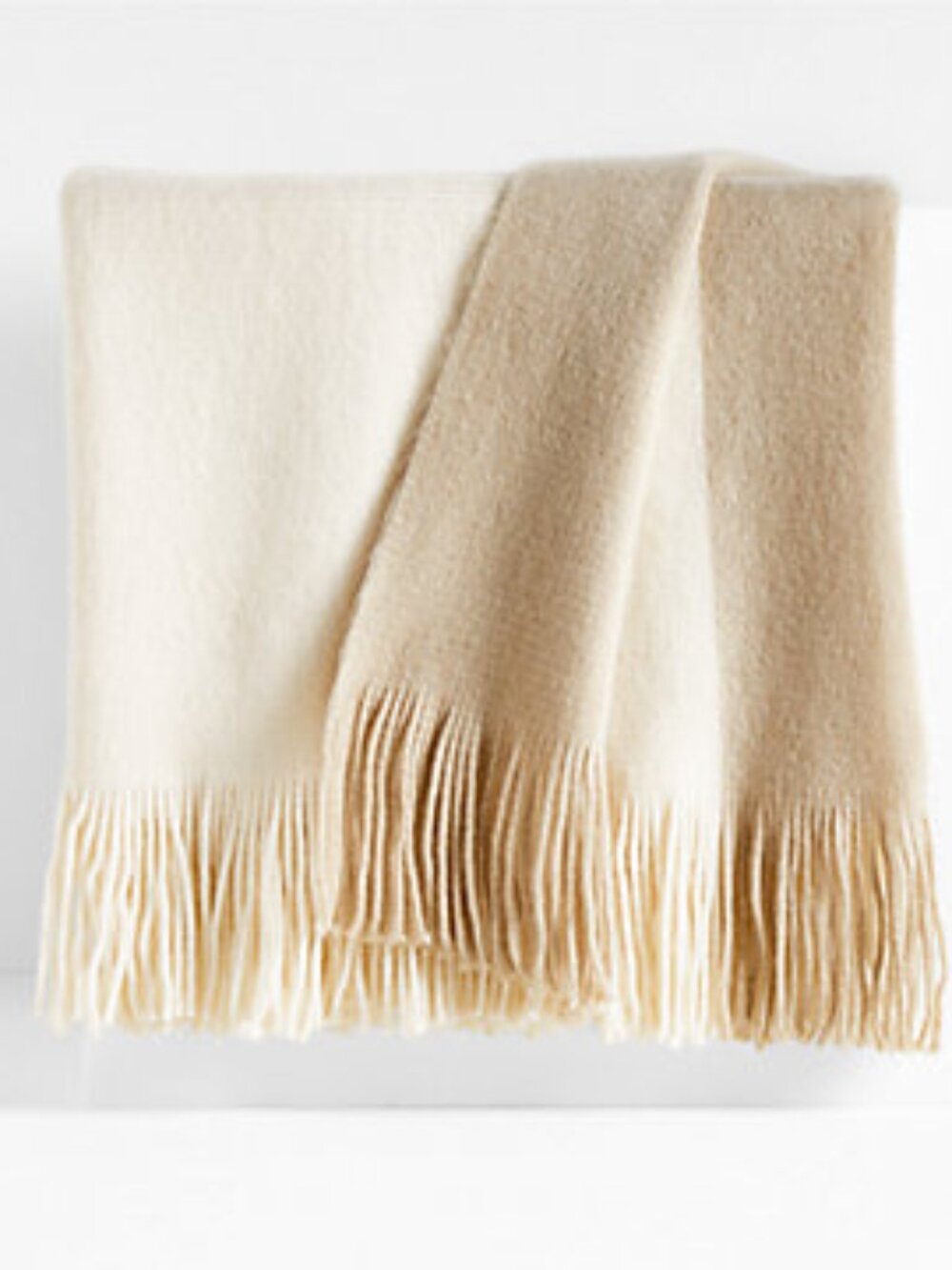 Tepi 70"x55" Natural Throw Blanket